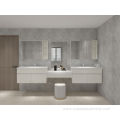 American style white solid wood bathroom furniture vanity